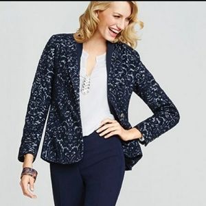 CAbi Navy Jacquard Blazer #109